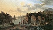 HEUSCH, Jacob de River View with the Ponte Rotto sg France oil painting artist